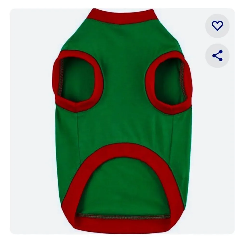 Dog Christmas Holiday Green Shirt Lets Get Lit Sz M/L